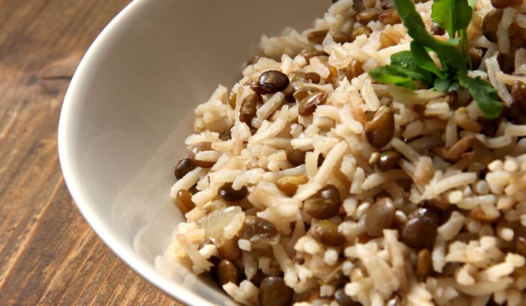 Arroz Integral com Lentilhas
